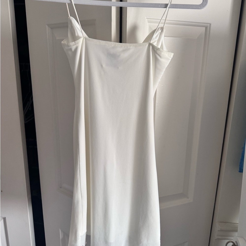 White Spaghetti Strap Dress - Picture 2 of 3